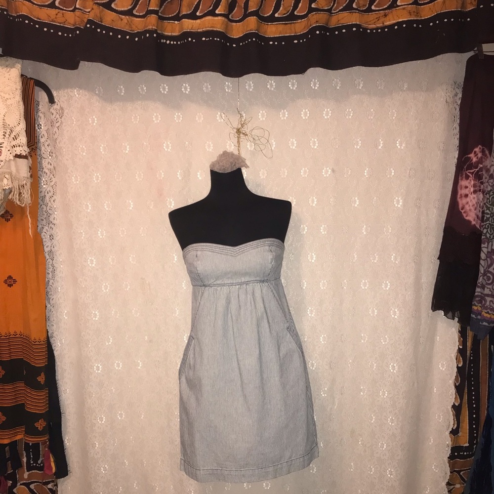 Striped Strapless Sundress